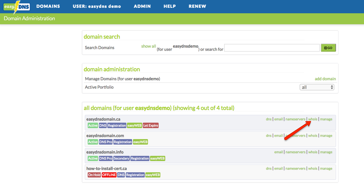 Updating .CA Whois Information – easyDNS Technologies Inc