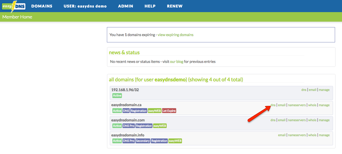 NS Records – easyDNS Technologies Inc