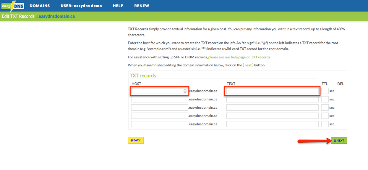 create spf records wizard