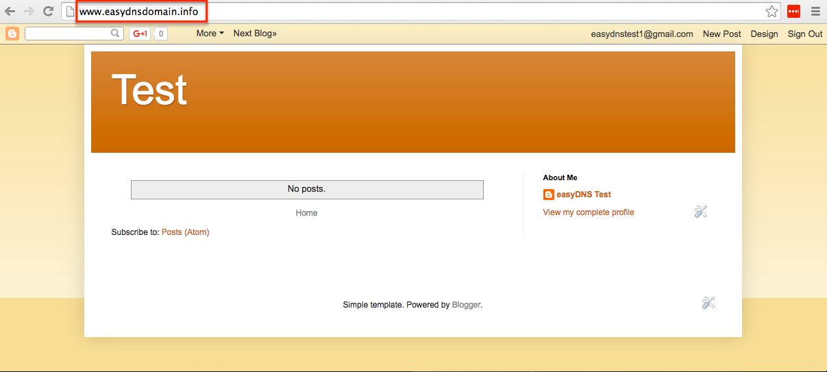 connecting blog blogger blogspot to easydns domain
