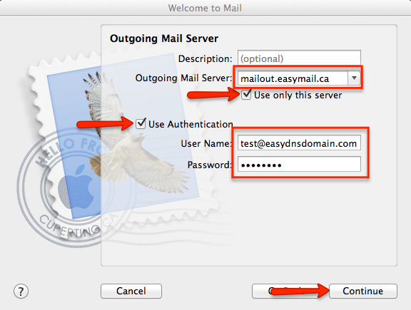 how to setup easyMail on Mac