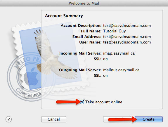 how to setup easyMail on Mac