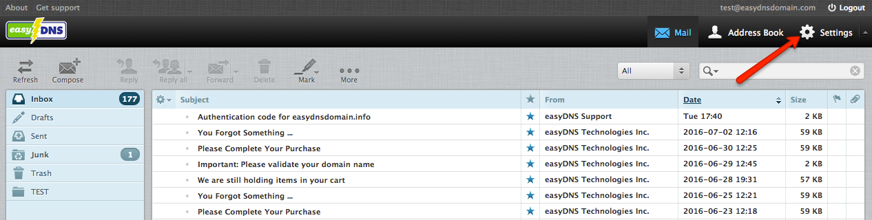 easyMail webmail signatures with easyDNS
