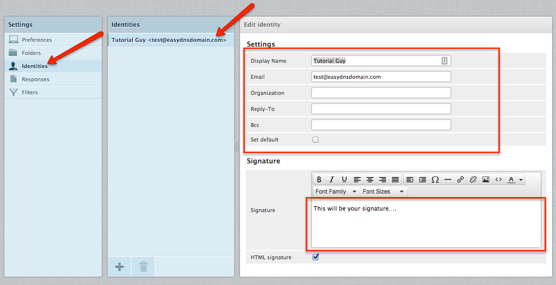 easyMail webmail signatures with easyDNS