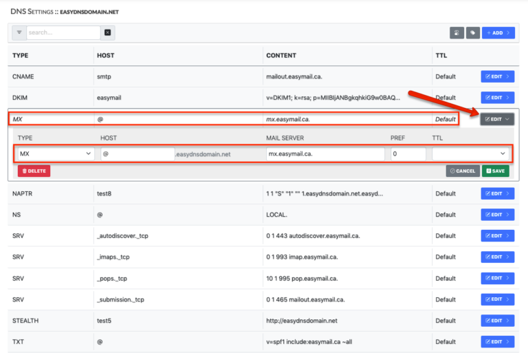 New DNS Editor - easyDNS Knowledge Base